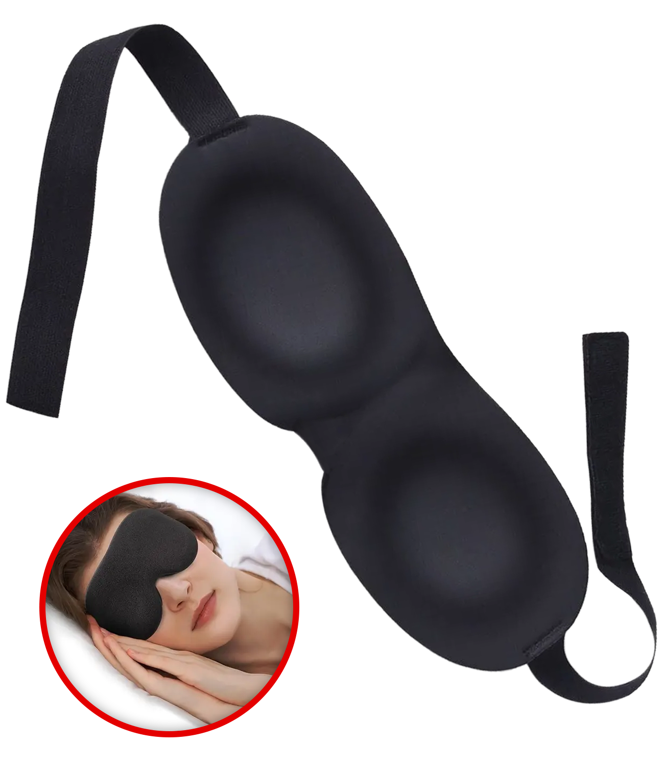 NoXx Slaapmasker Mannen Vrouwen Luxe Slaapmaskers 3D Design  - 100% Verduisterend Slaapmasker Comfortabel Slaapmasker Zijde Oogmasker Slaap - Zwart