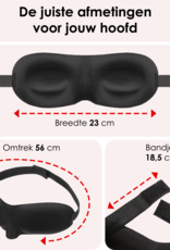 NoXx Slaapmasker Mannen Vrouwen Luxe Slaapmaskers 3D Design  - 100% Verduisterend Slaapmasker Comfortabel Slaapmasker Zijde Oogmasker Slaap - Zwart