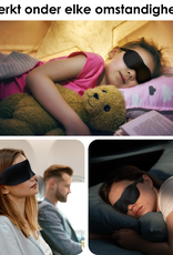 NoXx Slaapmasker Mannen Vrouwen Luxe Slaapmaskers 3D Design  - 100% Verduisterend Slaapmasker Comfortabel Slaapmasker Zijde Oogmasker Slaap - Zwart