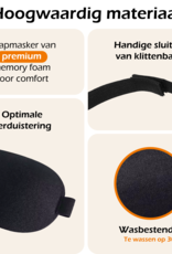 Nomfy Slaapmasker Vrouwen Mannen Slaapmasker 3D -  Slaapmaskers Oogmasker Slaapmasker Zijde Oogmasker - Zwart