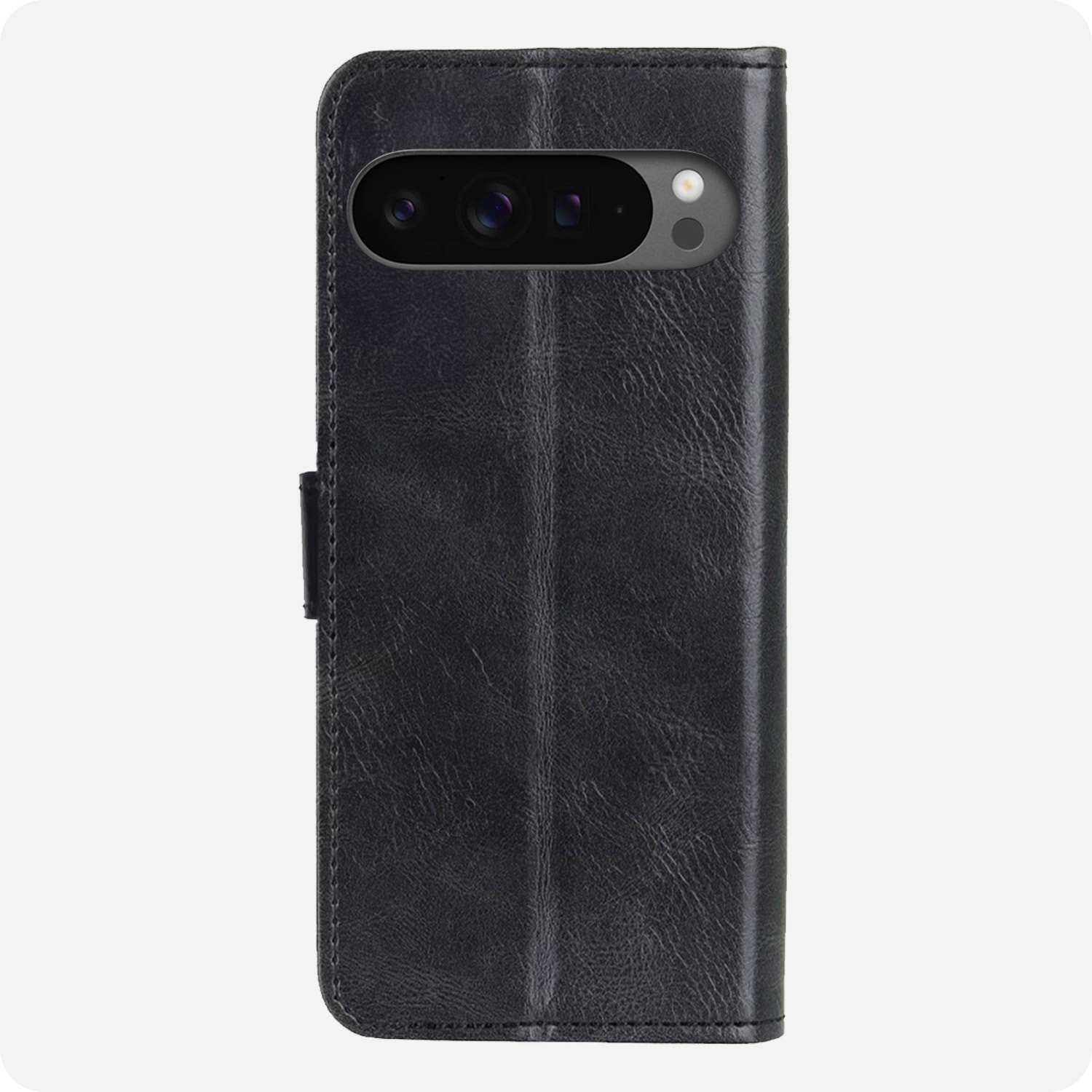 BASEY. Hoesje Geschikt voor Google Pixel 9 Pro XL Hoesje Book Case Hoes Portemonnee Cover Walletcase Met 2x Screenprotector - Hoes Geschikt voor Google Pixel 9 Pro XL Hoes Bookcase Hoesje - Zwart