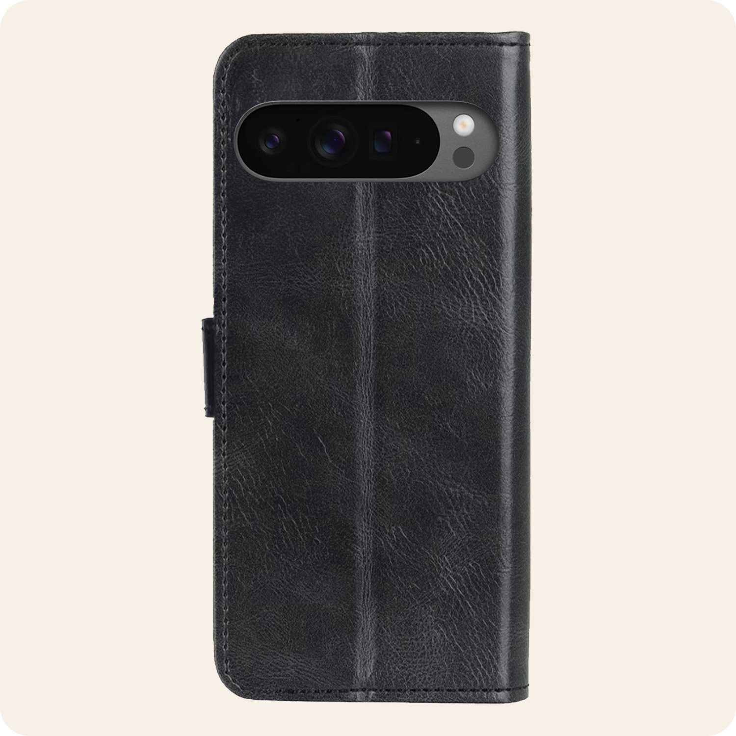 Nomfy Hoesje Geschikt voor Google Pixel 9 Pro XL Hoesje Book Case Hoes Portemonnee Cover Walletcase Met Screenprotector - Hoes Geschikt voor Google Pixel 9 Pro XL Hoes Bookcase Hoesje - Zwart