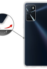 Nomfy Hoesje Geschikt voor OPPO A16 Hoesje Siliconen Cover Case - Hoes Geschikt voor OPPO A16 Hoes Back Case - 2-PACK - Transparant