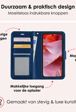 NoXx Hoesje Geschikt voor Google Pixel 9 Pro XL Hoesje Book Case Hoes Portemonnee Cover Walletcase - Hoes Geschikt voor Google Pixel 9 Pro XL Hoes Bookcase Hoesje - Donkerblauw