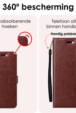 NoXx Hoesje Geschikt voor Google Pixel 9 Pro XL Hoesje Book Case Hoes Portemonnee Cover Walletcase Met 2x Screenprotector - Hoes Geschikt voor Google Pixel 9 Pro XL Hoes Bookcase Hoesje - Bruin