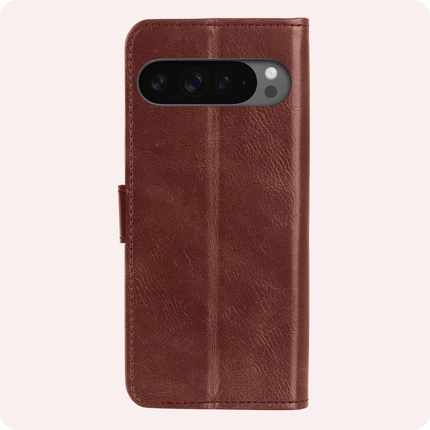 NoXx Hoesje Geschikt voor Google Pixel 9 Pro XL Hoesje Book Case Hoes Portemonnee Cover Walletcase Met 2x Screenprotector - Hoes Geschikt voor Google Pixel 9 Pro XL Hoes Bookcase Hoesje - Bruin