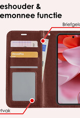 NoXx Hoesje Geschikt voor Google Pixel 9 Pro XL Hoesje Book Case Hoes Portemonnee Cover Walletcase Met 2x Screenprotector - Hoes Geschikt voor Google Pixel 9 Pro XL Hoes Bookcase Hoesje - Bruin