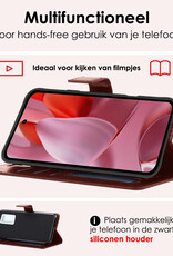 NoXx Hoesje Geschikt voor Google Pixel 9 Pro XL Hoesje Book Case Hoes Portemonnee Cover Walletcase Met 2x Screenprotector - Hoes Geschikt voor Google Pixel 9 Pro XL Hoes Bookcase Hoesje - Bruin