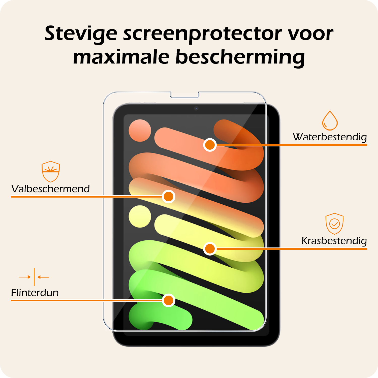 Nomfy Nomfy iPad Mini 7 screenprotector - 2 PACK