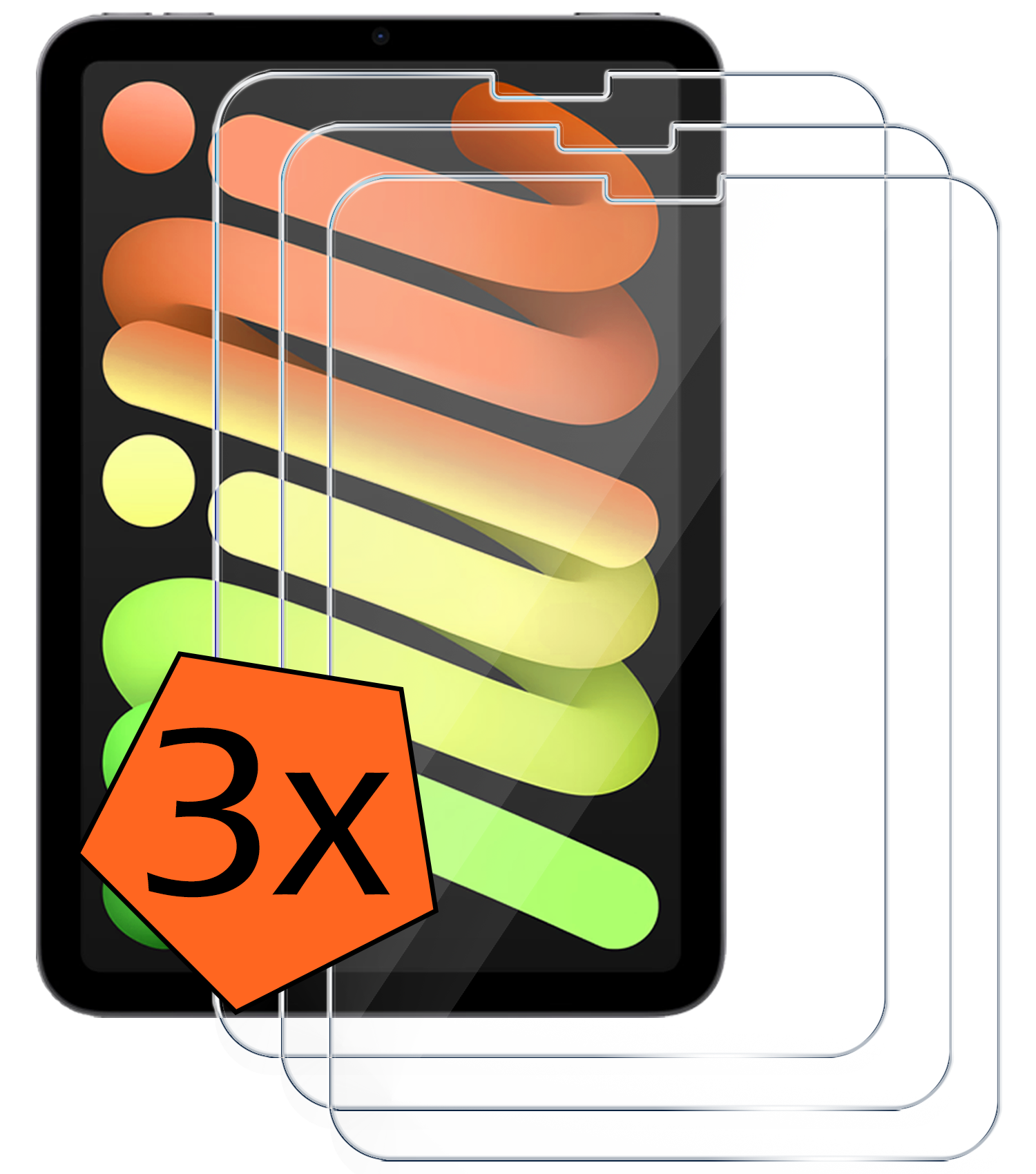 Nomfy Nomfy iPad Mini 7 screenprotector - 3 PACK