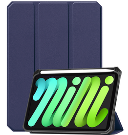 BASEY. BASEY. iPad Mini 7 Hoesje Met Uitsparing Voor Apple Pencil - Donkerblauw