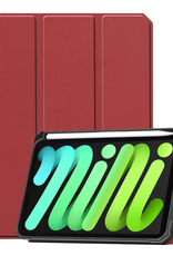 BASEY. BASEY. iPad Mini 7 Hoesje Met Uitsparing Voor Apple Pencil - Donkerrood