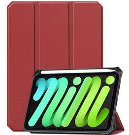 BASEY. BASEY. iPad Mini 7 Hoesje Met Uitsparing Voor Apple Pencil - Donkerrood
