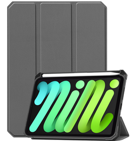 BASEY. BASEY. iPad Mini 7 Hoesje Met Uitsparing Voor Apple Pencil - Grijs
