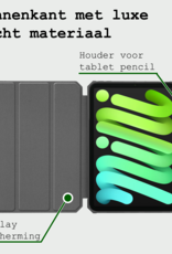 BASEY. BASEY. iPad Mini 7 Hoesje Met Uitsparing Voor Apple Pencil - Grijs