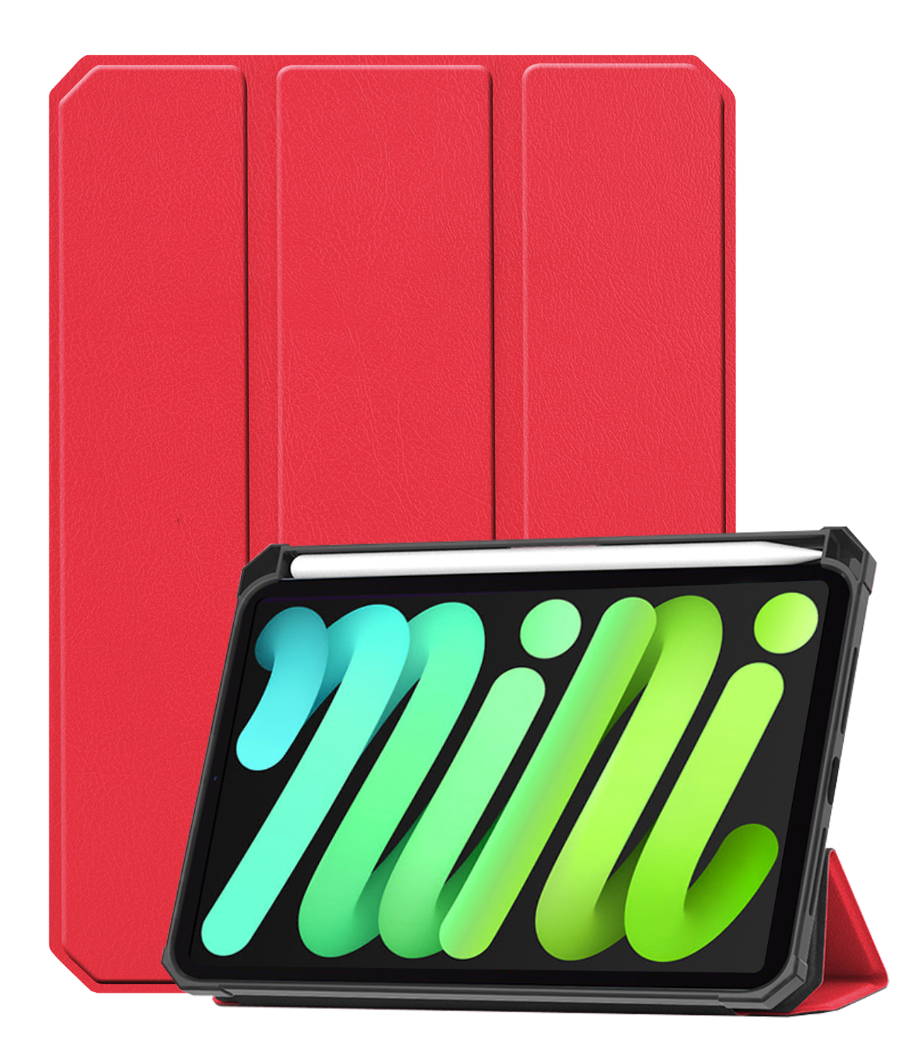 BASEY. BASEY. iPad Mini 7 Hoesje Met Uitsparing Voor Apple Pencil - Rood