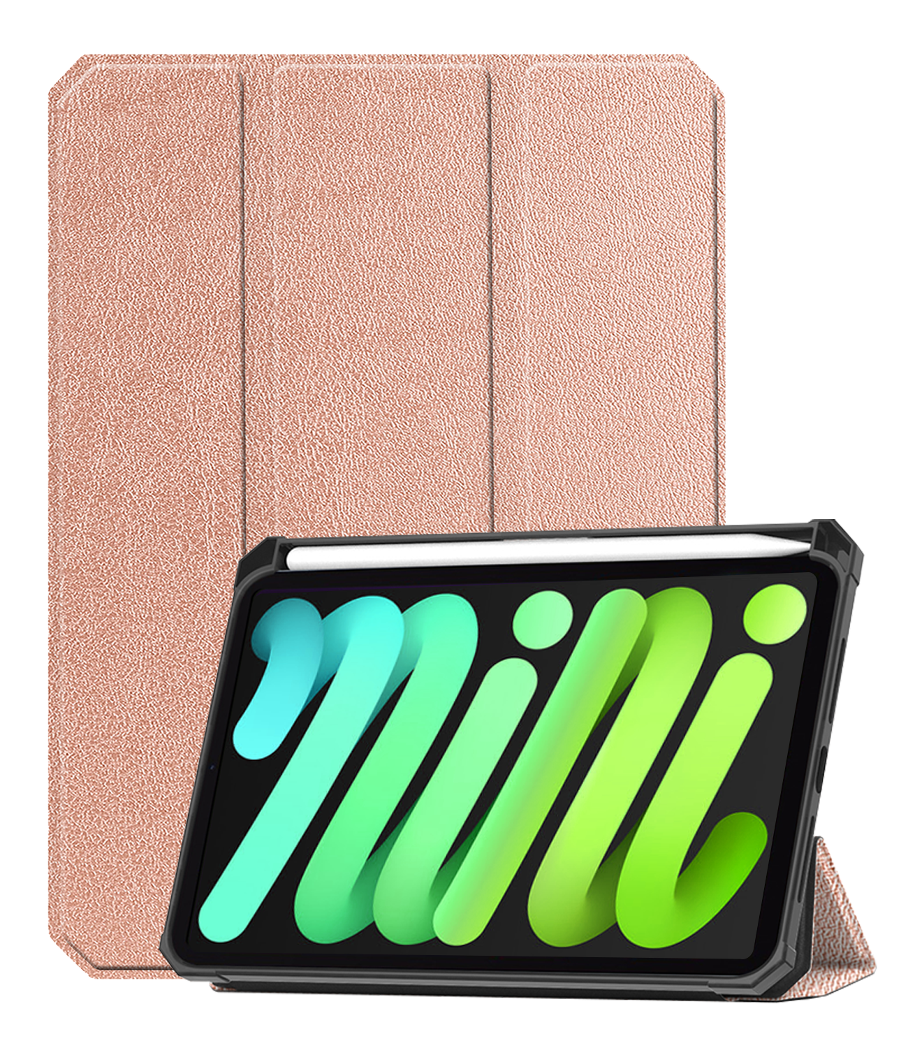 BASEY. BASEY. iPad Mini 7 Hoesje Met Uitsparing Voor Apple Pencil - Rose Goud