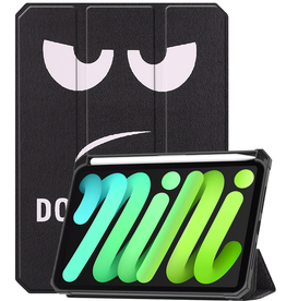 BASEY. BASEY. iPad Mini 7 Hoesje Met Uitsparing Voor Apple Pencil - Don't Touch Me