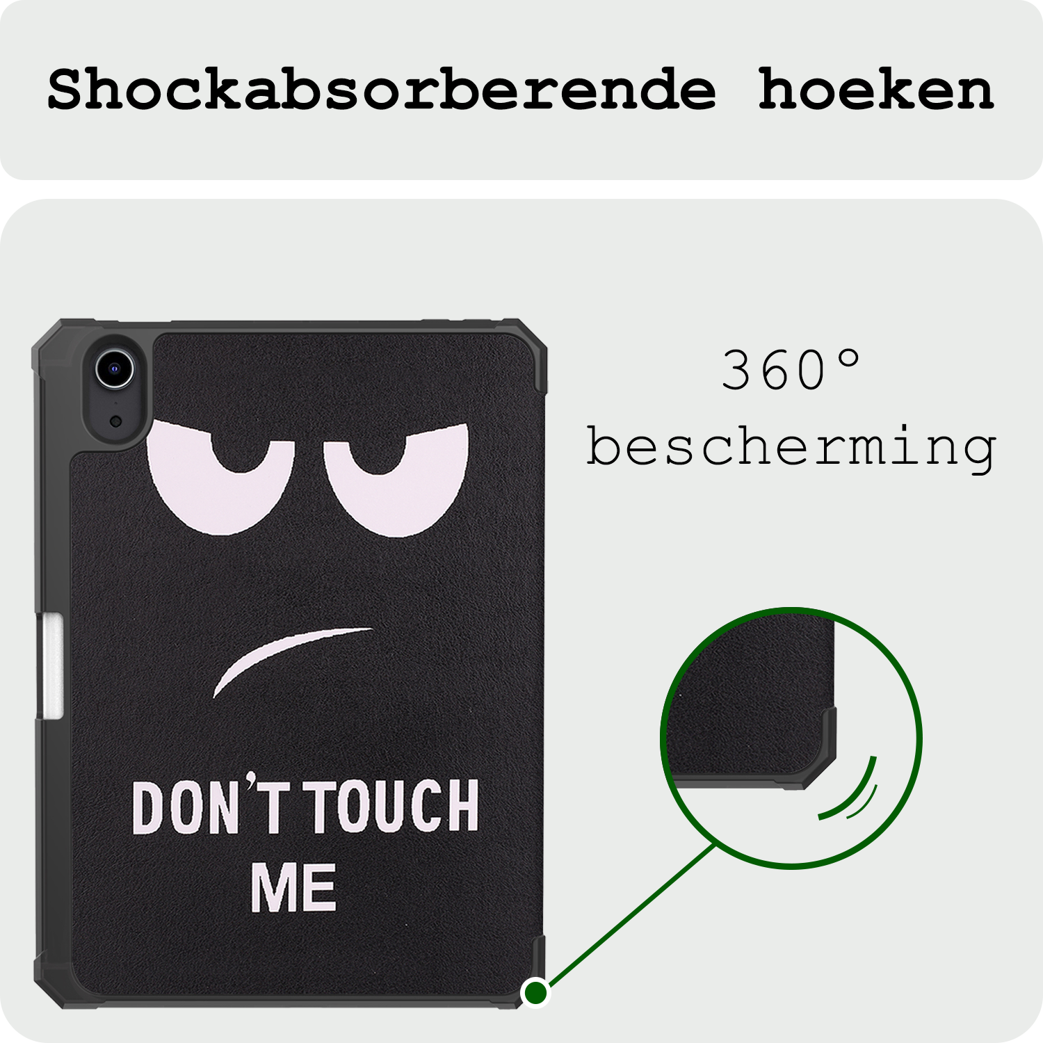 BASEY. BASEY. iPad Mini 7 Hoesje Met Uitsparing Voor Apple Pencil - Don't Touch Me