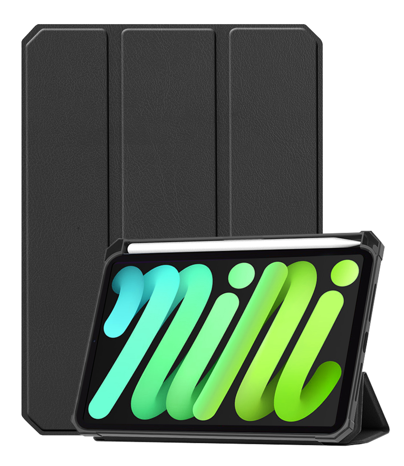 BASEY. BASEY. iPad Mini 7 Hoesje Met Uitsparing Voor Apple Pencil - Zwart