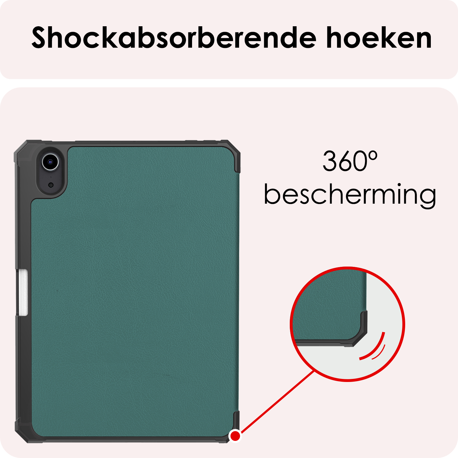 NoXx NoXx iPad Mini 7 Hoesje Met Uitsparing Voor Apple Pencil - Donkergroen