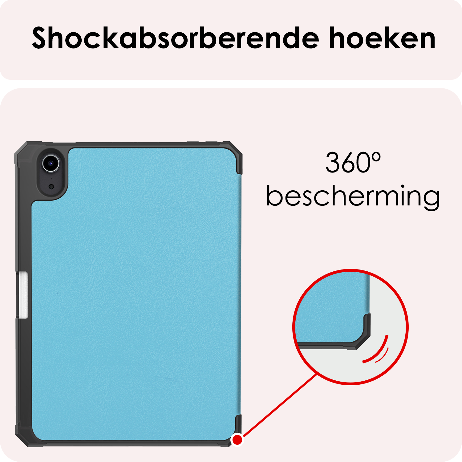 NoXx NoXx iPad Mini 7 Hoesje Met Uitsparing Voor Apple Pencil - Lichtblauw