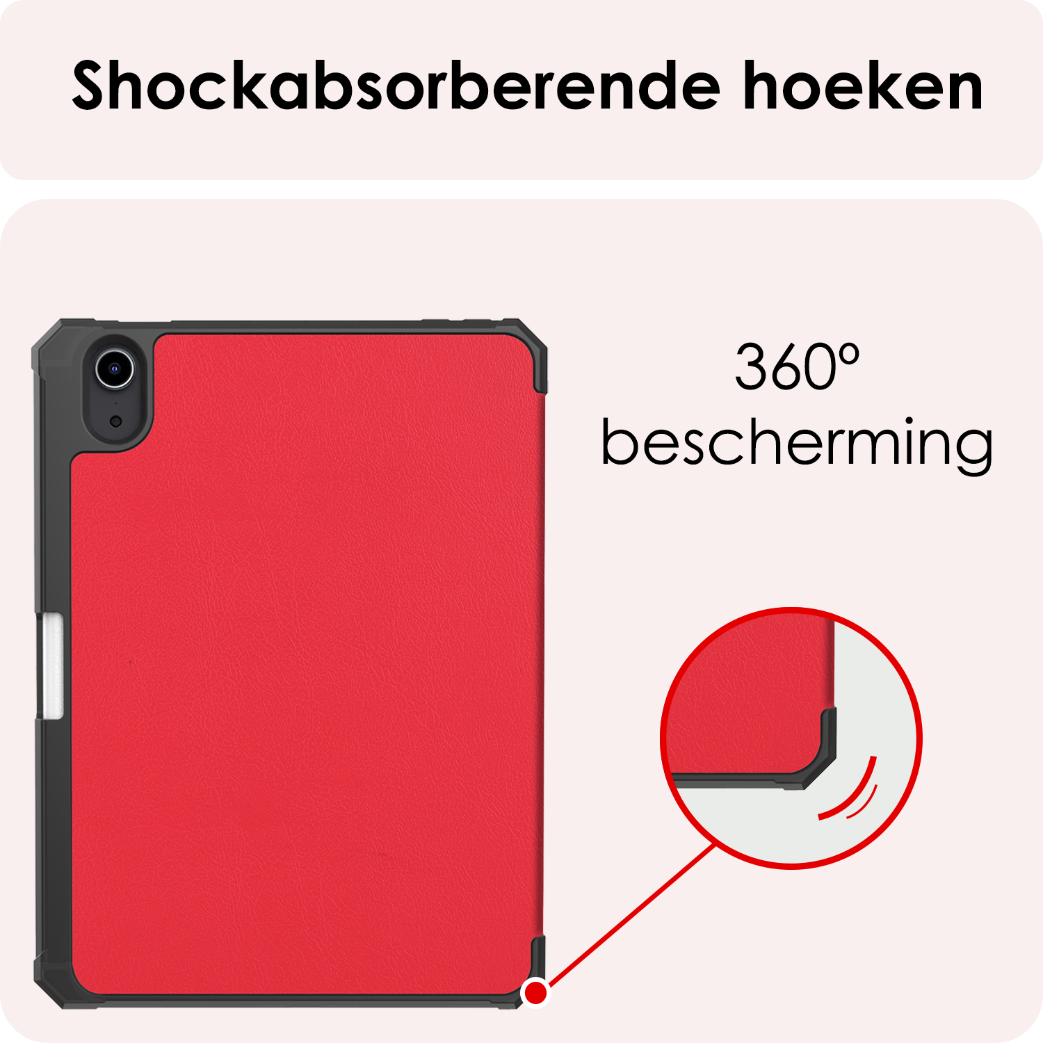 NoXx NoXx iPad Mini 7 Hoesje Met Uitsparing Voor Apple Pencil - Rood