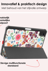 NoXx NoXx iPad Mini 7 Hoesje Met Uitsparing Voor Apple Pencil - Vlinders