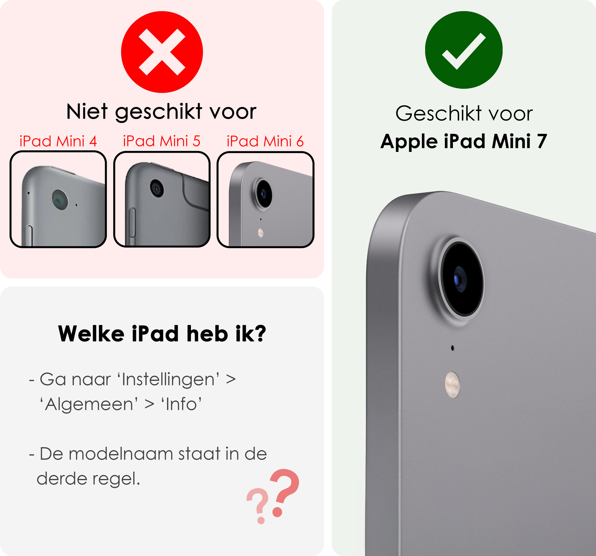 NoXx NoXx iPad Mini 7 Hoesje Met Uitsparing Voor Apple Pencil - Rose Goud