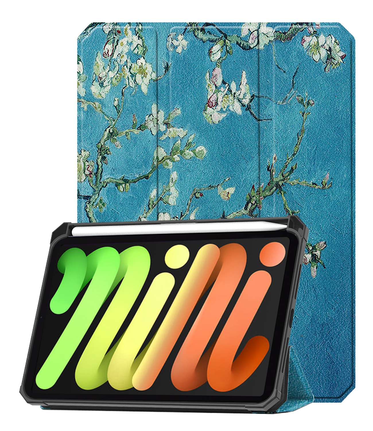 Nomfy Nomfy iPad Mini 7 Hoesje Met Uitsparing Voor Apple Pencil - Bloesem
