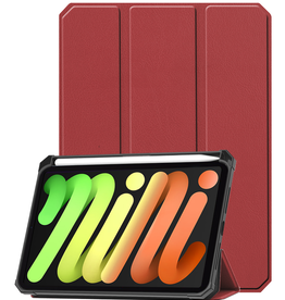 Nomfy Nomfy iPad Mini 7 Hoesje Met Uitsparing Voor Apple Pencil - Donkerrood