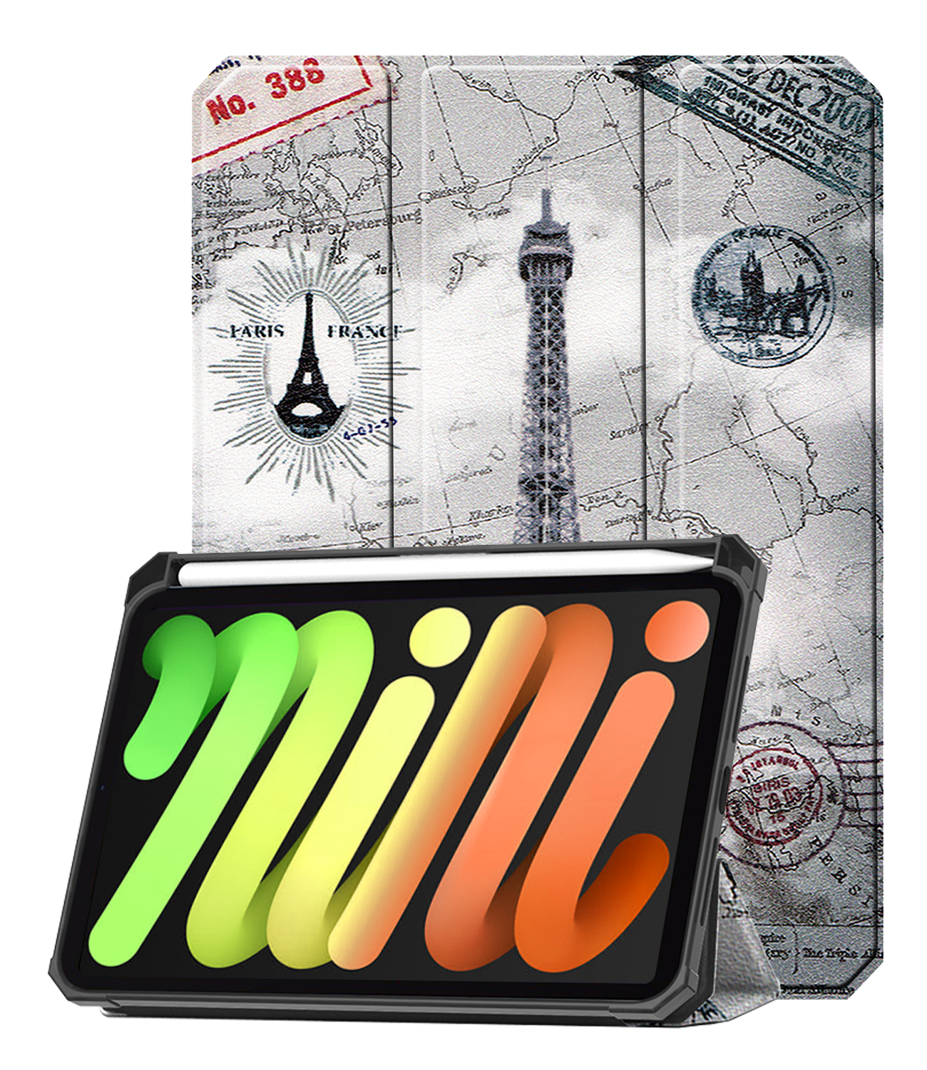Nomfy Nomfy iPad Mini 7 Hoesje Met Uitsparing Voor Apple Pencil - Eiffeltoren