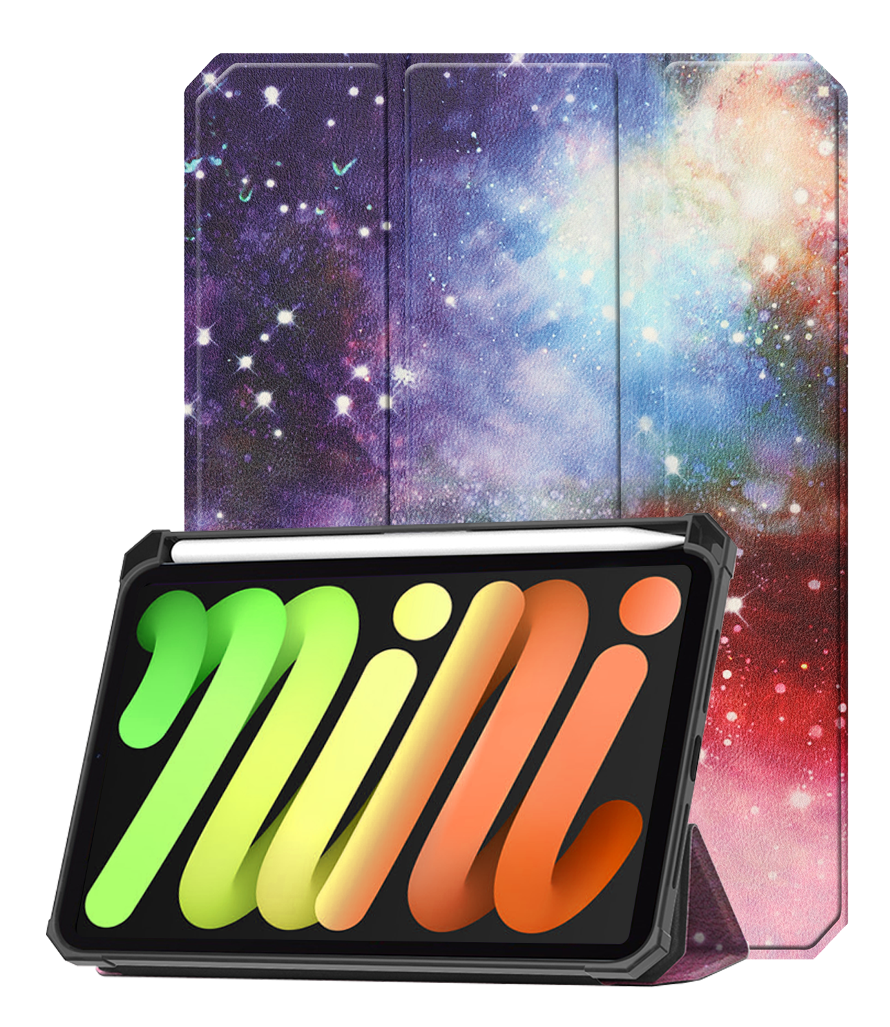 Nomfy Nomfy iPad Mini 7 Hoesje Met Uitsparing Voor Apple Pencil - Galaxy