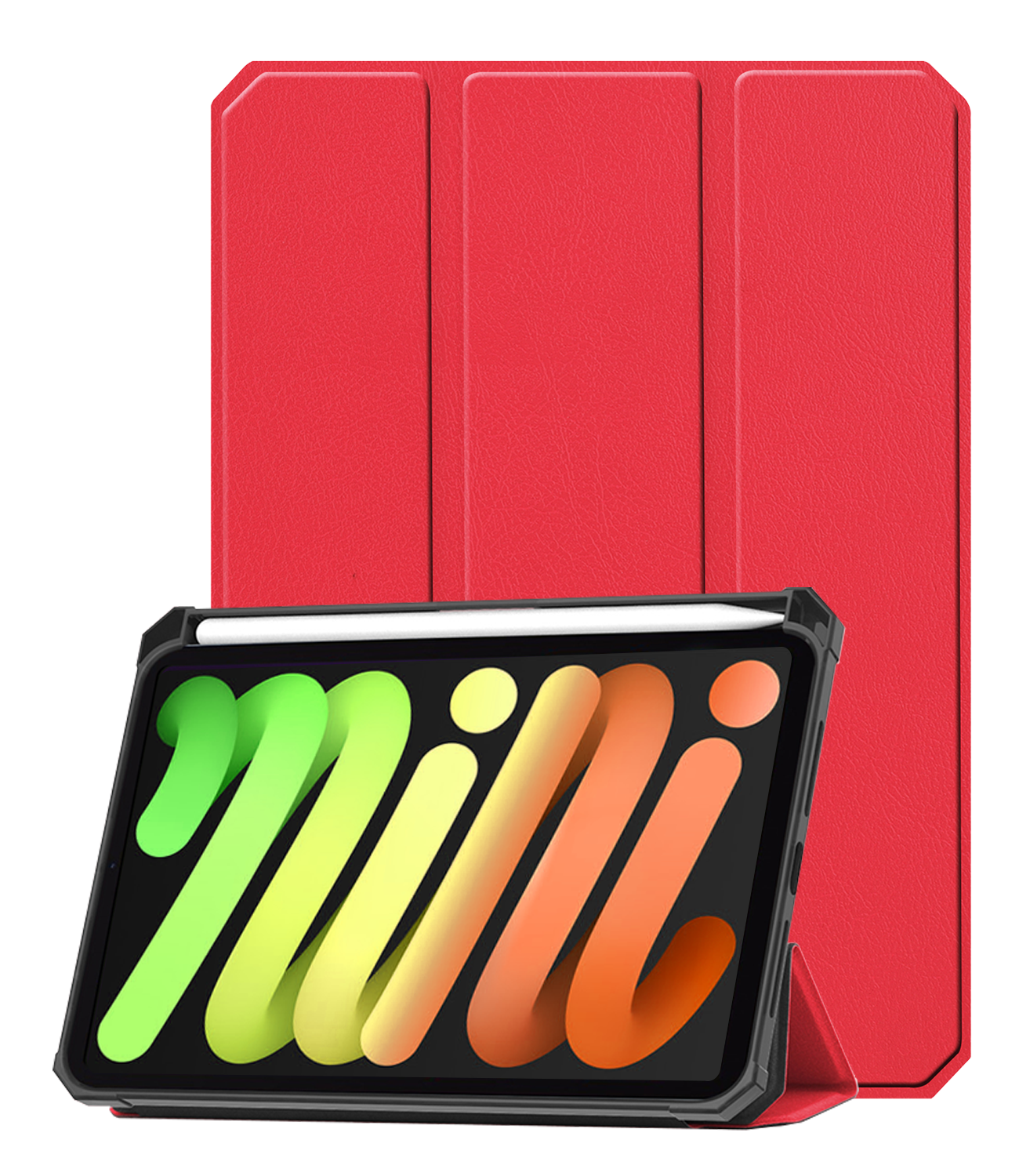 Nomfy Nomfy iPad Mini 7 Hoesje Met Uitsparing Voor Apple Pencil - Rood