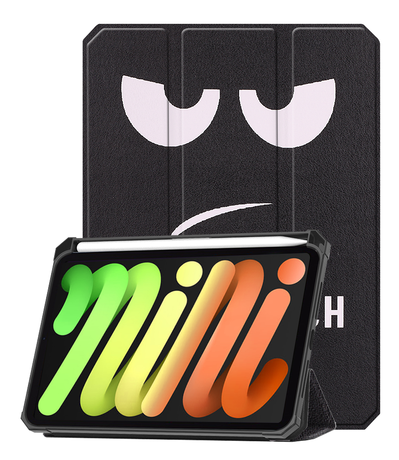 Nomfy Nomfy iPad Mini 7 Hoesje Met Uitsparing Voor Apple Pencil - Don't Touch Me