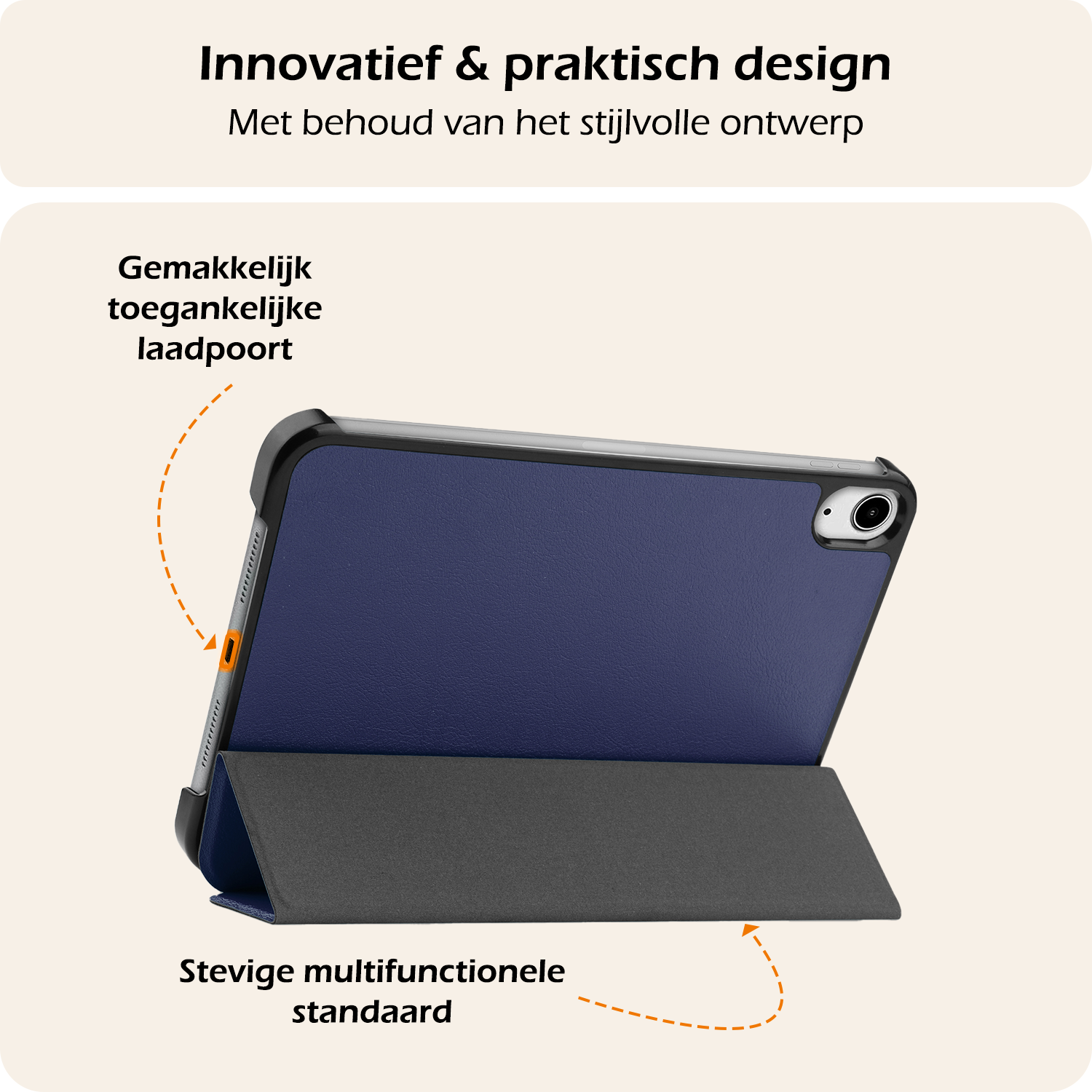 Nomfy Nomfy iPad Mini 7 Hoesje - Donkerblauw