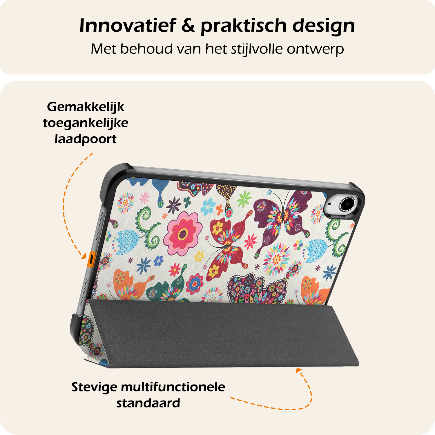 Nomfy Nomfy iPad Mini 7 Hoesje - Vlinders