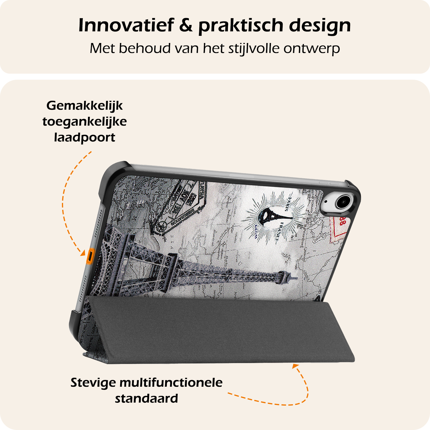 Nomfy Nomfy iPad Mini 7 Hoesje - Eiffeltoren