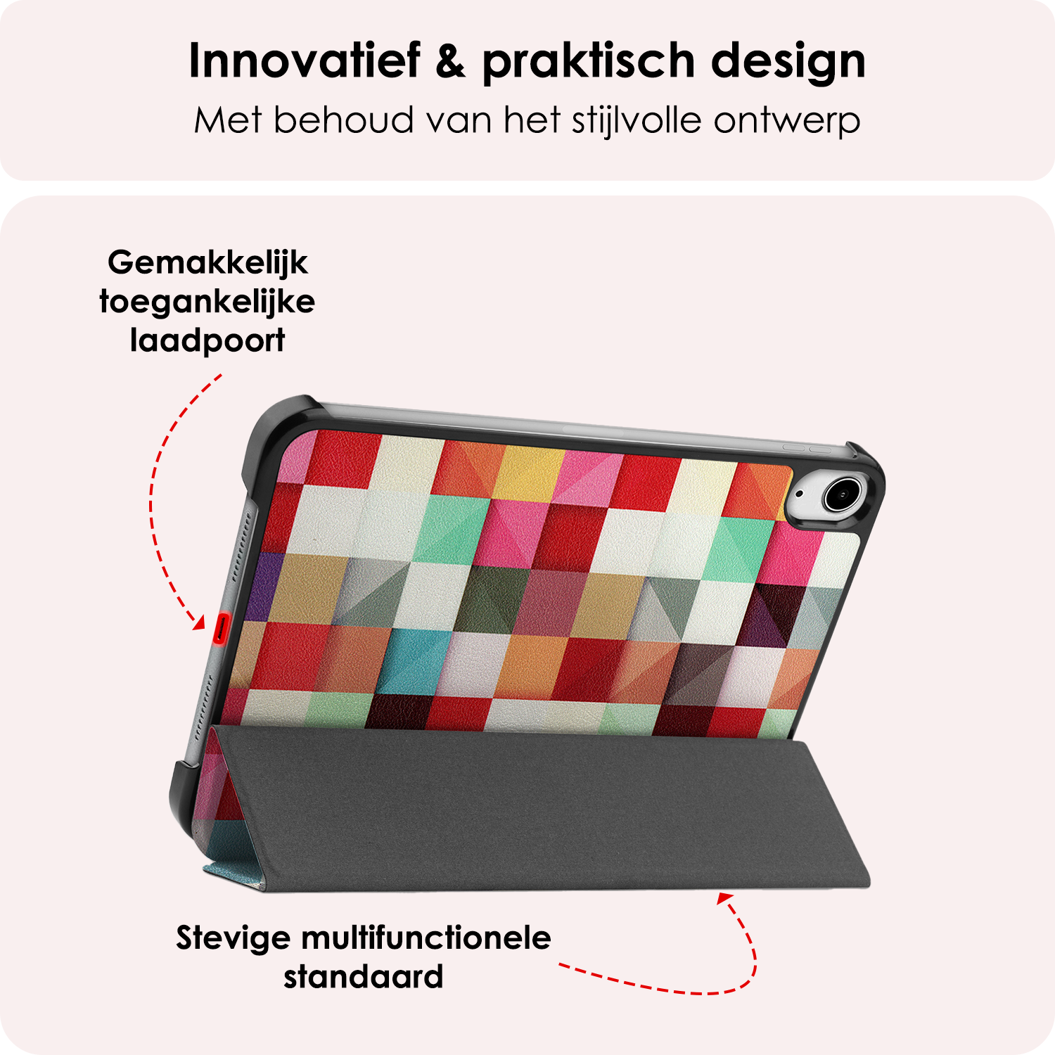 NoXx NoXx iPad Mini 7 Hoesje - Blokken