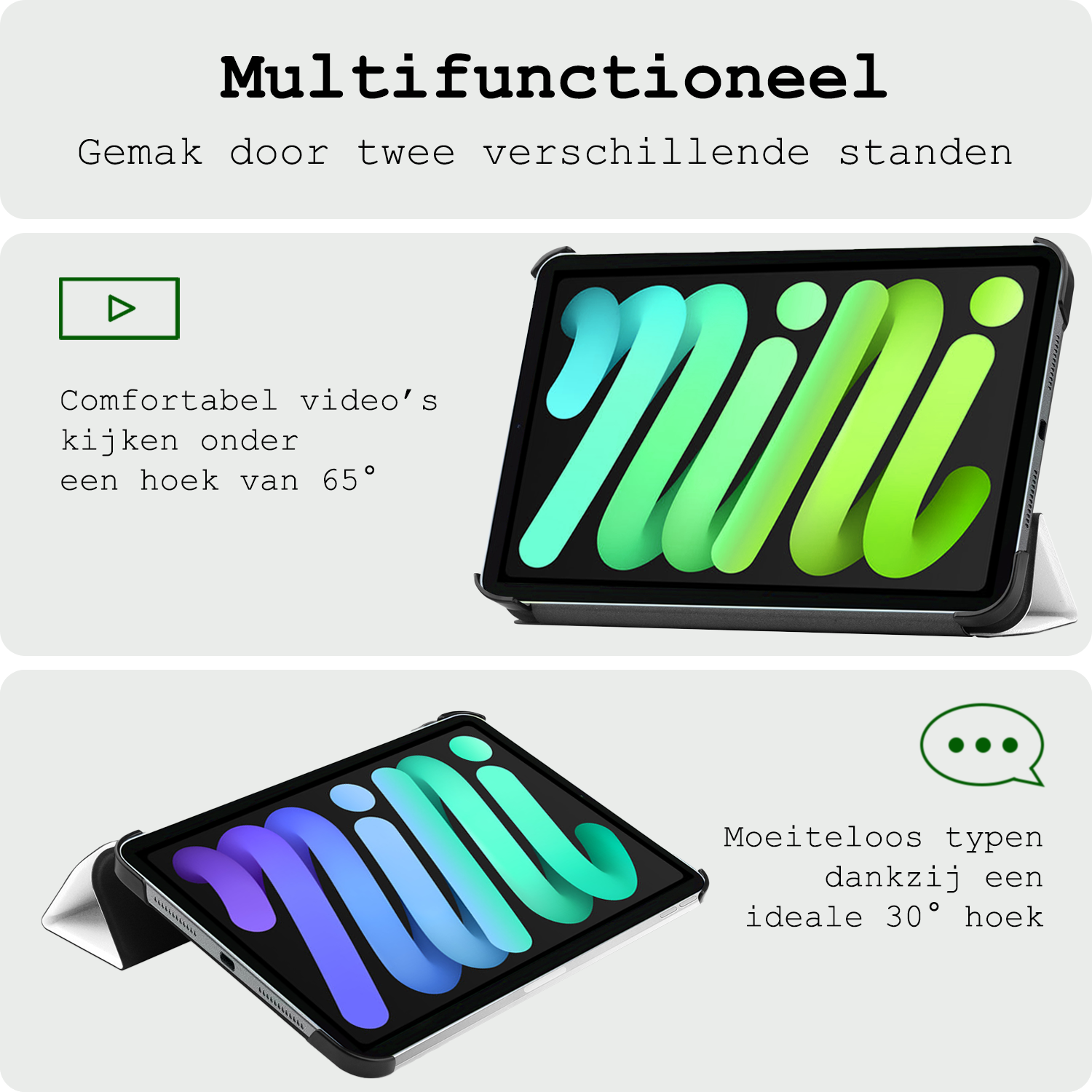 BASEY. BASEY. iPad Mini 7 Hoesje - Wit