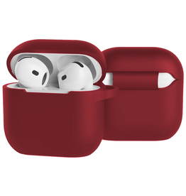 BASEY. BASEY. Siliconen Hoesje Voor Apple AirPods 4 - Donkerrood