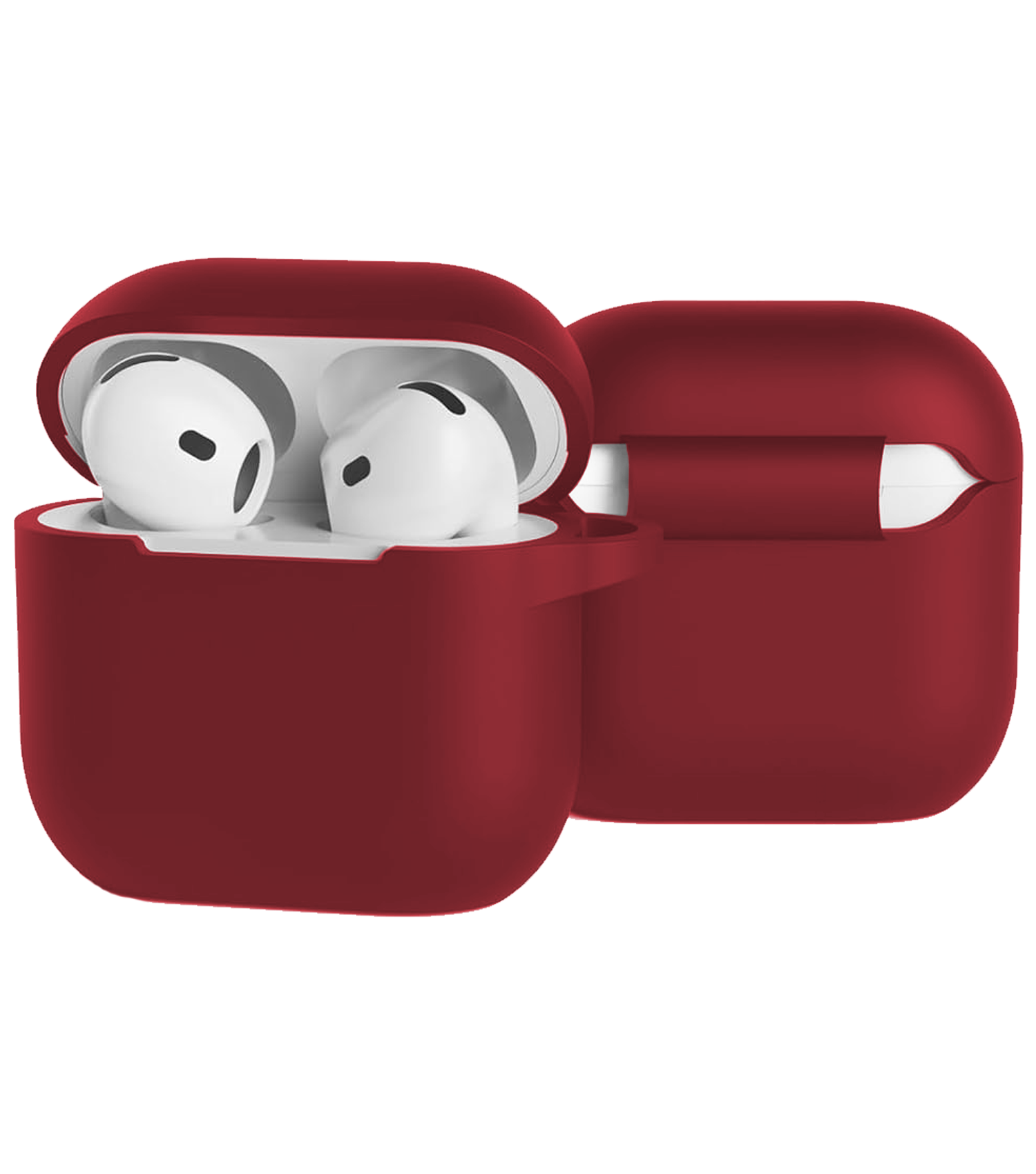 BASEY. BASEY. Siliconen Hoesje Voor Apple AirPods 4 - Donkerrood