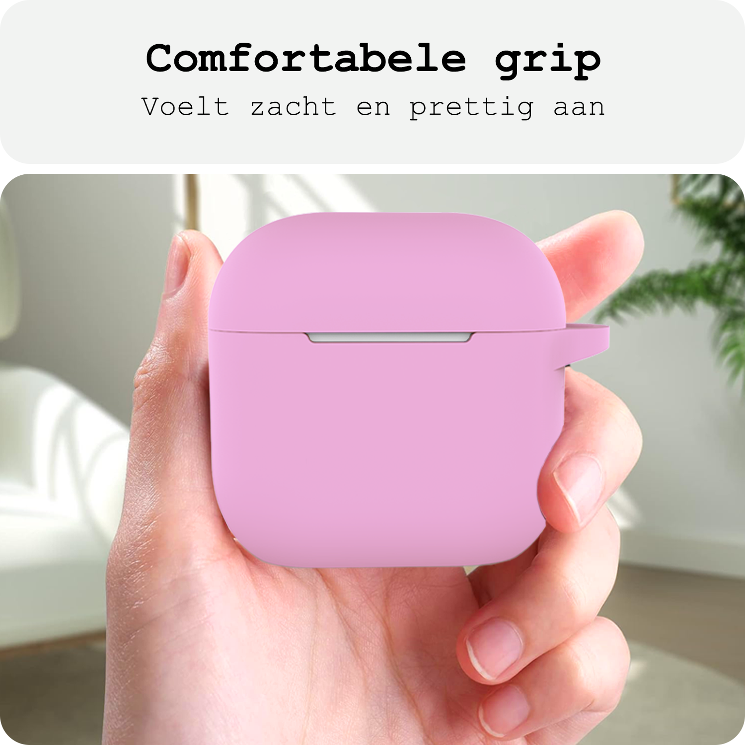 BASEY. BASEY. Siliconen Hoesje Voor Apple AirPods 4 - Flamingo