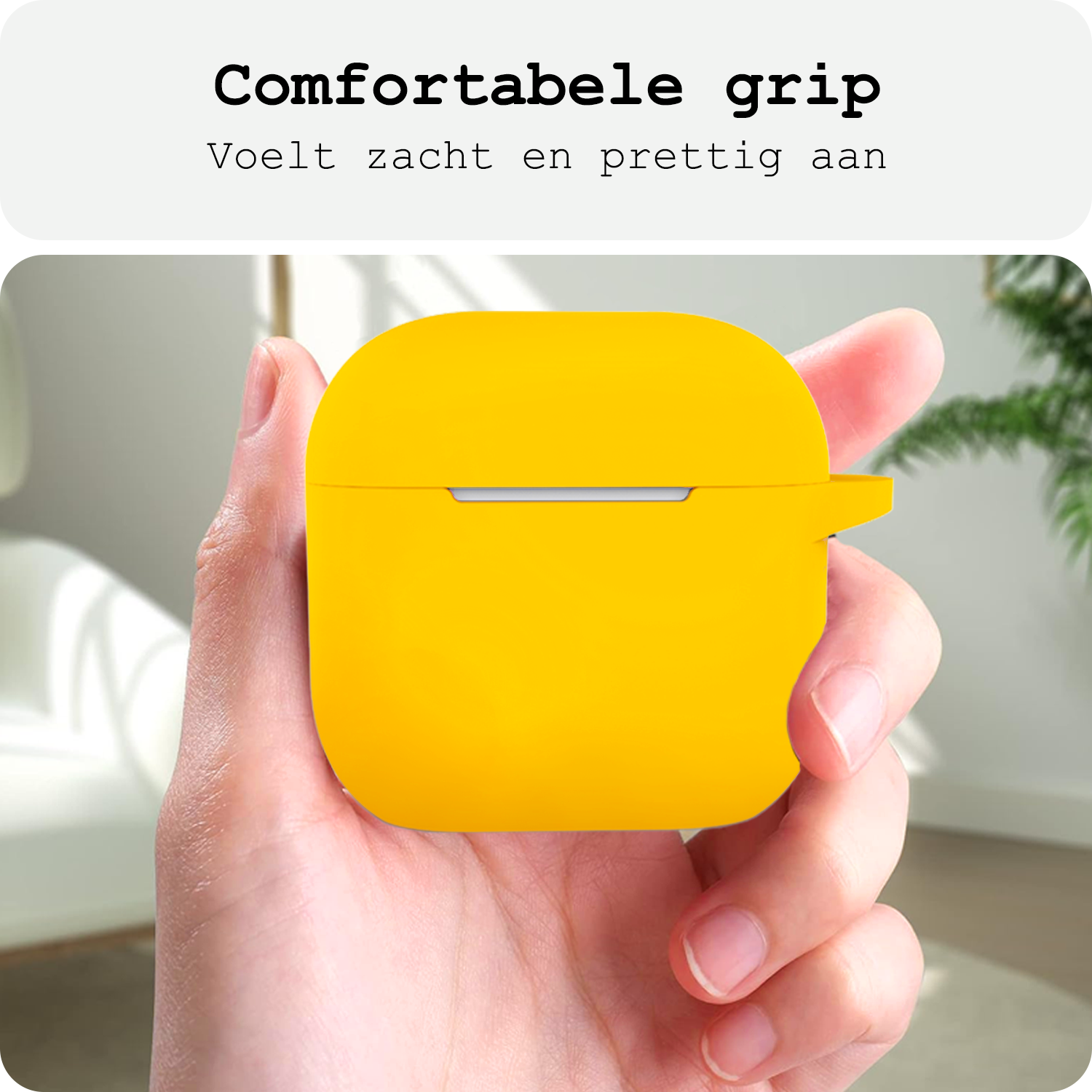 BASEY. BASEY. Siliconen Hoesje Voor Apple AirPods 4 - Geel