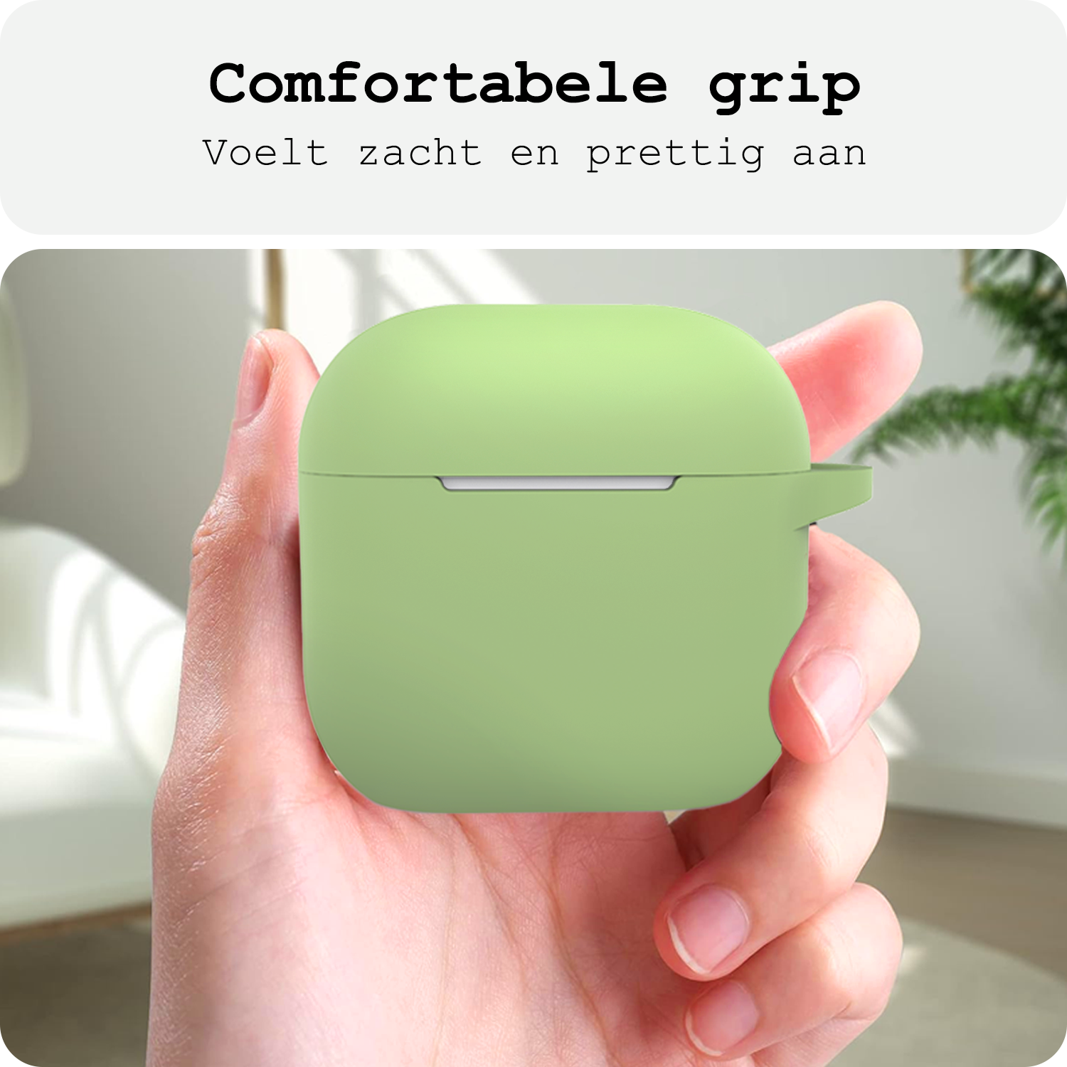 BASEY. BASEY. Siliconen Hoesje Voor Apple AirPods 4 - Groen