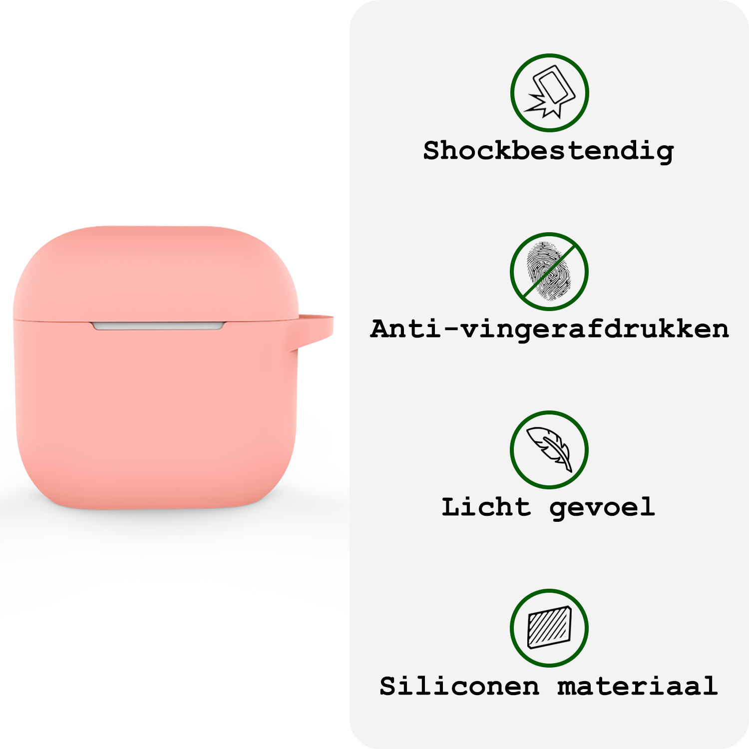 BASEY. BASEY. Siliconen Hoesje Voor Apple AirPods 4 - Lichtroze