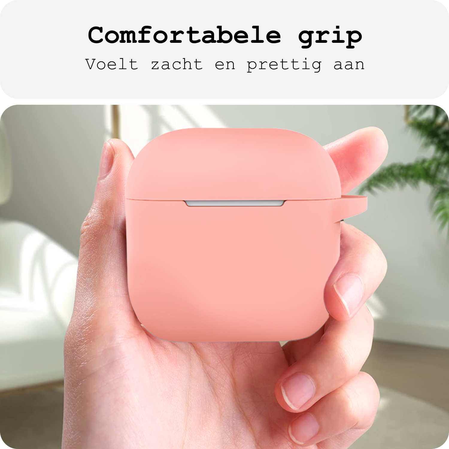 BASEY. BASEY. Siliconen Hoesje Voor Apple AirPods 4 - Lichtroze