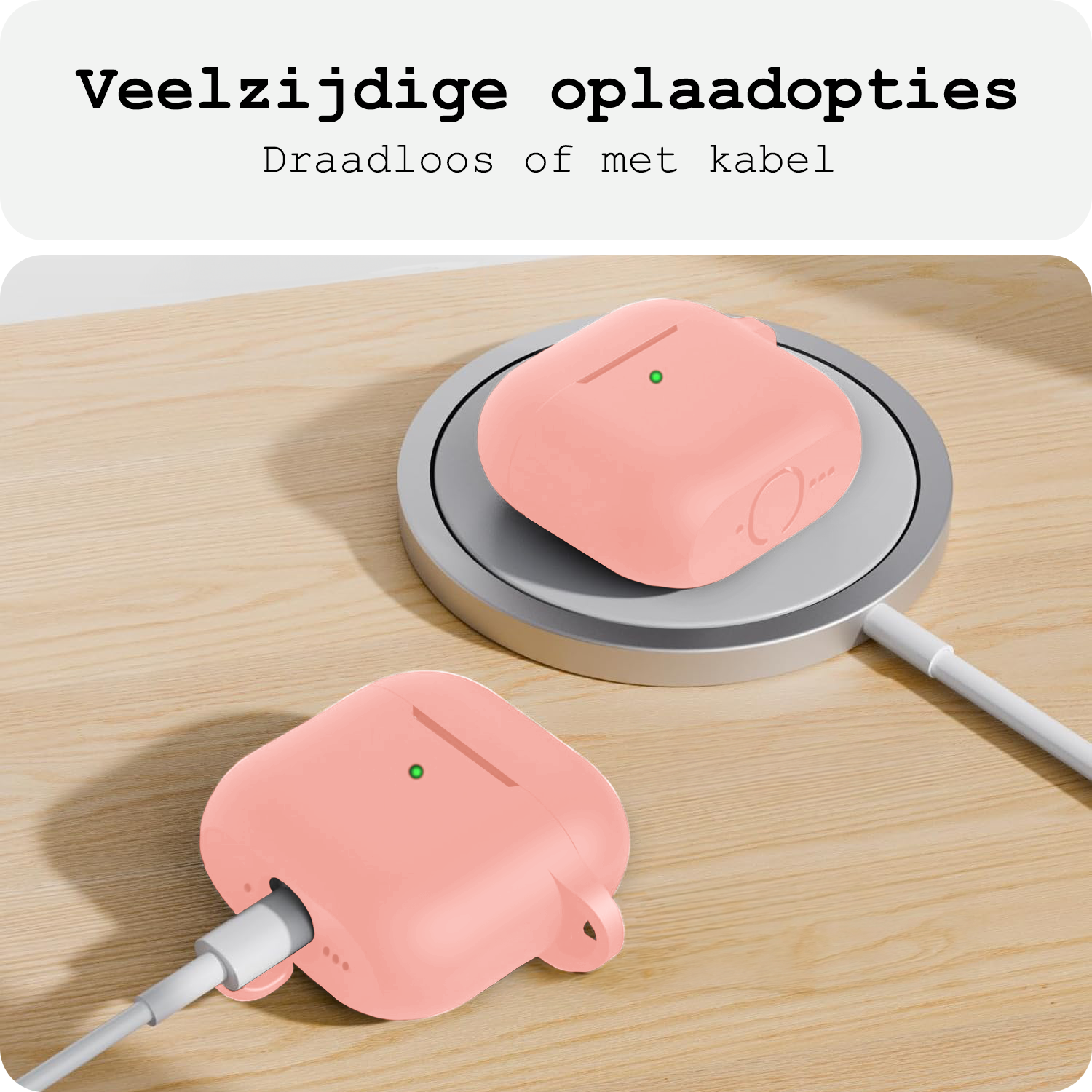 BASEY. BASEY. Siliconen Hoesje Voor Apple AirPods 4 - Lichtroze