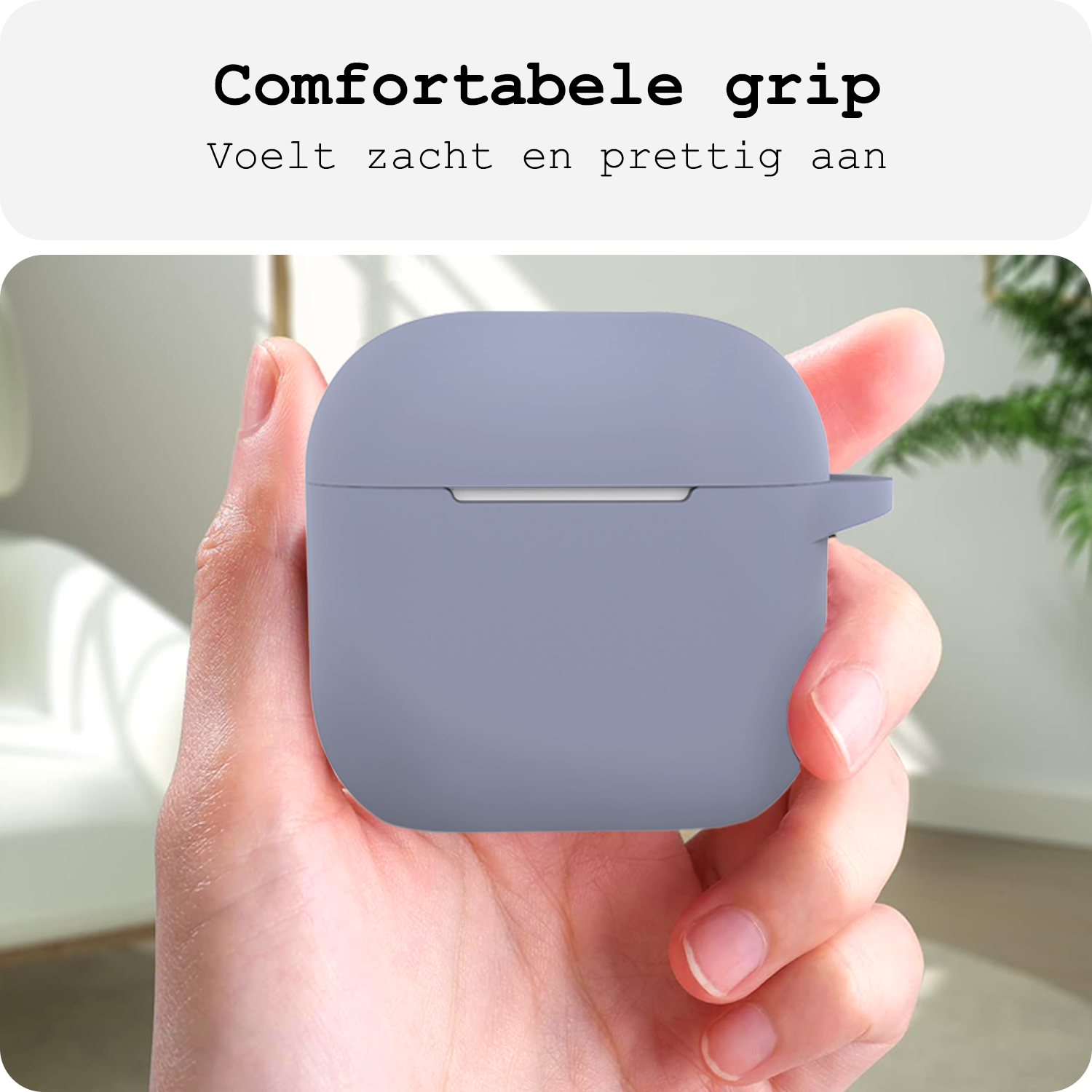 BASEY. BASEY. Siliconen Hoesje Voor Apple AirPods 4 - Lila