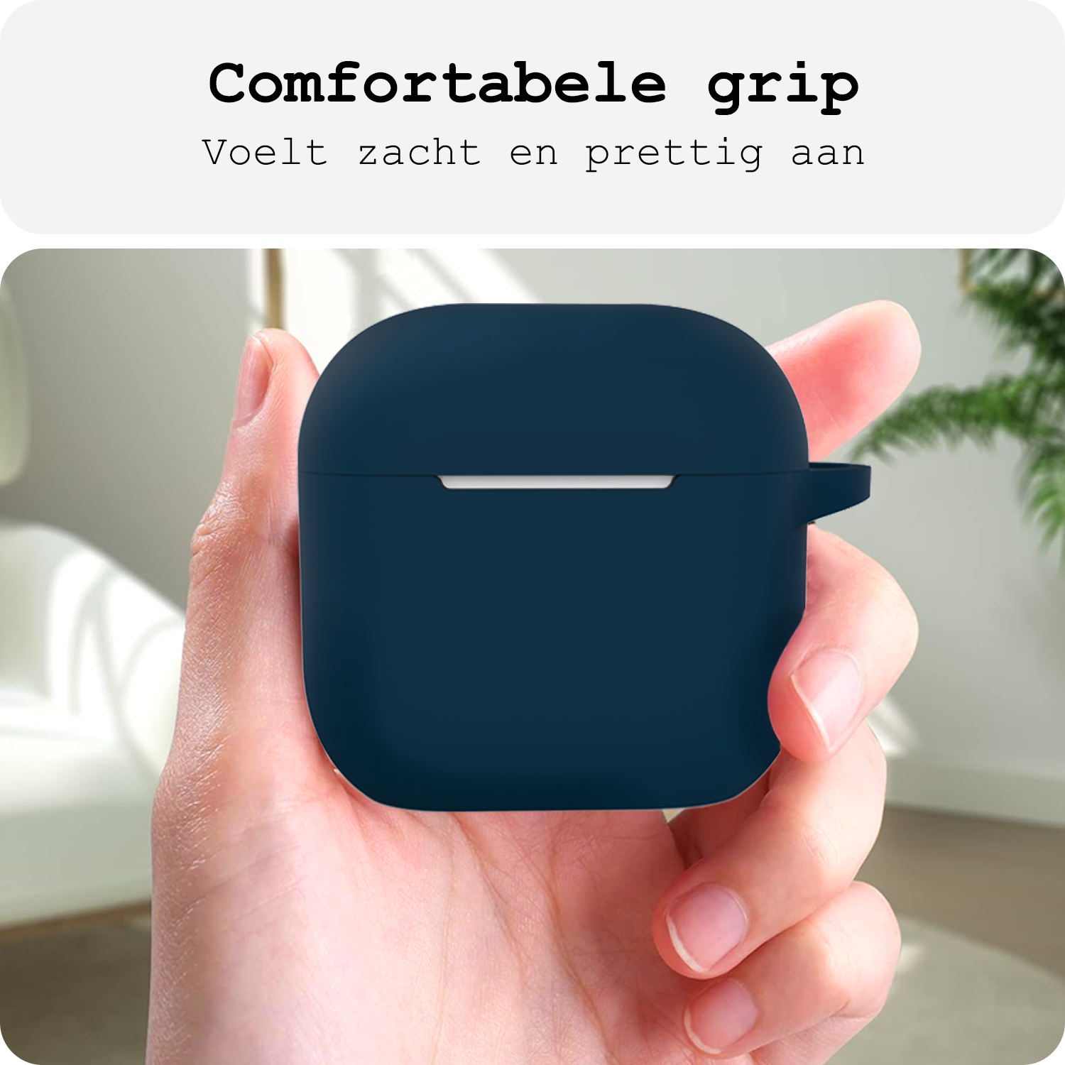 BASEY. BASEY. Siliconen Hoesje Voor Apple AirPods 4 - Navy